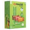 Green box of upnourish by pluckk protein bars with branding and product details.